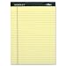 Tops Docket 16# Letter Size Canary 50 Sheet Legal Ruled Pad 12 Pack (63400)