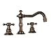 Old School 3 Antique Brass 3-Piece Faucet Set