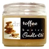 Candle Lite 2400258 Toffee Scented Glass Candle Jar 3.5 Oz by 