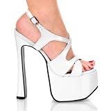 CANDY-57, 6 1 2 Chunky Heel Sling Back Platform Sandal, by Pleaser USA at Shoes by EHH