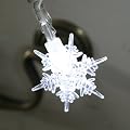 Battery LED Fairy Lights - 10 Pure White Snowflakes