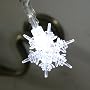 Battery LED Fairy Lights - 10 Pure White Snowflakes