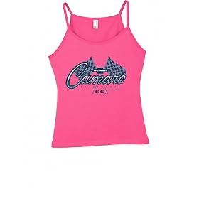 Camaro - Blue Crossed Flags - Light Blue Ladies Tank Top