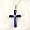 Sterling Silver Lapis Cross Necklace, 16-Inch