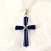 Sterling Silver Lapis Cross Necklace Image