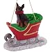 Miniature Pinscher Sleigh Christmas Ornament