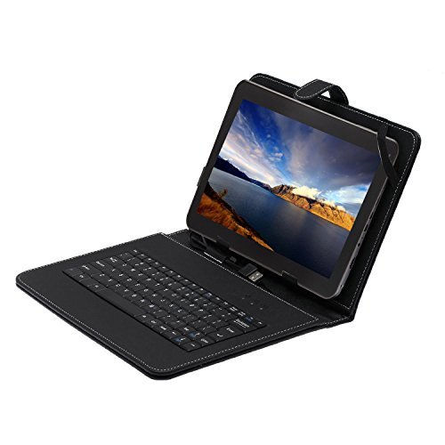 IRULU eXpro X1s 10.1 Inch Tablet PC, With Keyboard Case, Android 5.1 Lollipop, Quad Core, GMS Certified by Google, Quad Core,8GB - Black Front