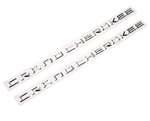 Yoaoo® 2x OEM Grand Cherokee Altitude Emblems Letter Alloy Nameplate Set Emblems SRT Jeep Badge New 08-15 (Chrome)