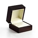 Mahogany Colored Wooden Ring Box
