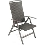 Tubular Aluminium Garden Valencia Wicker Recliner Chair