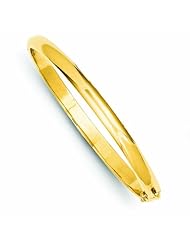 Genuine 14K Yellow Gold 5.6mm Polished Solid Hinged Bangle Bracelet 31 Grams Of Gold 100% Satisfaction Guaranteed.