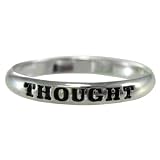 Sterling Silver Thought Spiritual Inspirational Ring for men or women (sz 4-15)