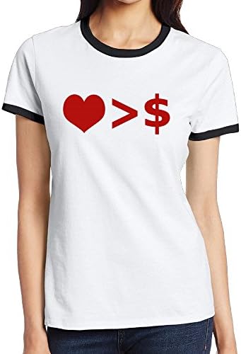 Colorful Cool T Shirts Love And Money For Lady