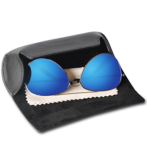 EyeSun Aviator Sunglasses Polarized Outdoor Eyeglasses Uv400 with Eyeglass Case