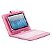 iRULU eXpro X1 7 Inch Quad Core Google Android Tablet PC, 1024x600 Resolution, Wi-Fi, Games, Dual Cameras, 16GB Nand Flash with Keyboard (Pink Tablet)