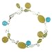 Handmade Agate, Jade, Glass & Sterling Silver Bracelet