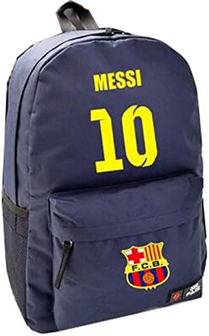 NUOLEI Messi men's and women's shoulder bag Barcelona LOGO harajuku canvas backpack team elementary and middle schools backpack