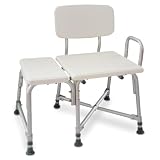 Aquasense Adjustable Bariatric Transfer Bench with Armrest, Heavy Duty