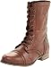 Steve Madden Women's Troopa Lace-Up Boot,Brown Leather,7 M US