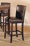 Brown Leatherette Bar Chairs One Pair