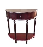 Crescent Entryway Console Table in Cherry Finish