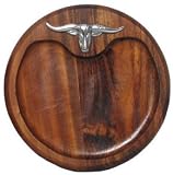 Wood Longhorn Mini Round Cutting Board 8" D Set/2