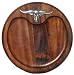 Wood Longhorn Mini Round Cutting Board 8" D Set/2