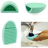 Hotrose&reg; US Cosmetic Makeup Brush Finger Glove Silicone Hand Cleaning Tools (Light Green)