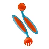 Boon Benders Adaptable Utensils, Blue Raspberry/Tangerine