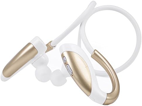 Bluetooth Headphones 4.1 Wireless Running Exercise Sport Stereo In-Ear Noise Cancellation Sweatproof Headset with Mic for iPhone Samsung and Android Phones (White)
