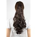 Haarteil Zopf br�nett braun wellig gewellt 45cm (10)