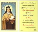 St. Teresa of Avila Bookmark Holy Card (800-312)