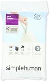 simplehuman Custom Fit Trash Can Liner D, 20 Liters / 5.3 Gallons, 20-Count (Pack of 3)