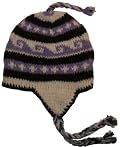 Authentic Soul Wool Ear Flap Sherpa Ski Purple Crochet Hat Beanie