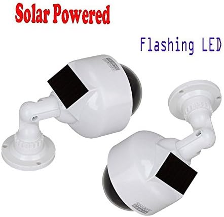 Gtree Cctv Dome Fake Flashing Led Camera Security Dummy Solar Powered Pack Of Two