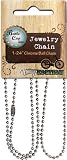 Vintage Collection Ballchain Necklace 1/Pkg-Chrome 2.4mm 24