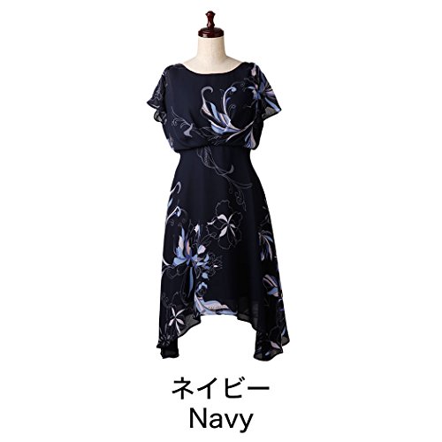 かりゆしウェア レディース (沖縄版アロハシャツ) ワンピース フローラルウェーブ