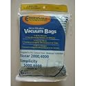 Riccar 2000, 4000 and Simplicity 5000, 6000 Type A Vacuum Bags Microfiltration with Closure - 6 Pack
