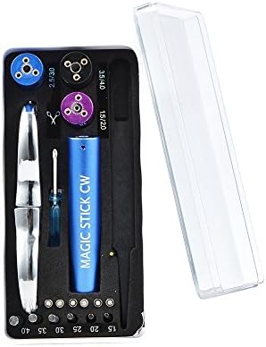 Kencai Magic Stick Wire Coiling Tool Cw Wick Tool Coil Vap Coil Building Kit Pre-made Welded Wires Coil Jig Kit 6 Size in 1 Coil Master Kit Machine Tool Set (Blue)