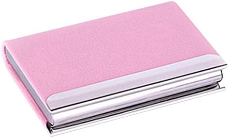 Wastar® Lychee Pattern Exquisite Business Card Case Holder High-capacity Name Card Holder Case with Supple Gift Bag (Professional for Gift) - Pink