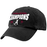 Alabama Crimson Tide 2011 BCS National Champions Black Slouch Adjustable Hat / Cap