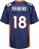 Denver Broncos Peyton Manning Jersey #18 Blue Authentic Jersey (Size 48=M 50=L 52=XL 54=XXL 56=XXXL) (M/48)