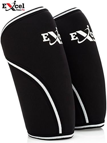 Excel Fitness Pro High Quality Compression Knee Sleeves (1 Pair) * Support &amp; Compression for Weightlifting or General Knee Support * For both Men and Women * One Pair with a 1-Year Warranty!