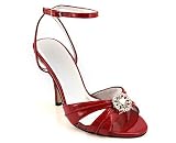 CRISSCROSS RHINESTONE DECOR HEEL
