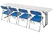 72 Lightweight Folding Seminar Table (Speckled Grey) (30H x 18W x 72D)