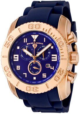 Mens Commander Chronograph Blue Blue Silicone