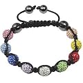 Multi Coloured Unisex Shamballa Bracelet Crystal Disco Ball Friendship Bead Swarovski Crystals Beads Bracelets
