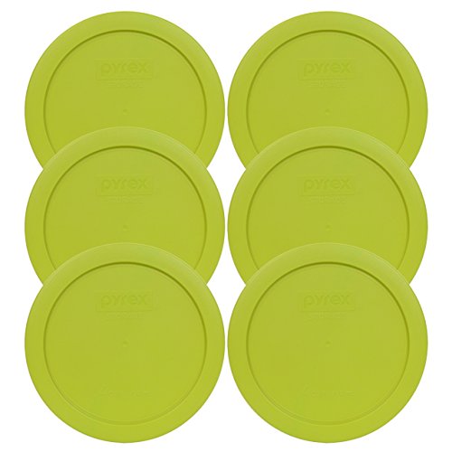 Pyrex 7201-PC Round 4 Cup Storage Lid for Glass Bowls (6, Edamame Green)