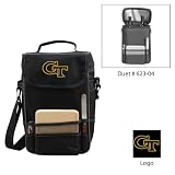 Georgia Tech Yellowjackets NCAA Duet Wine and Cheese Tote (Black/Grey) (Embroidered Logo)