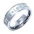 TRUE LOVE WAITS RING - Inspirational Jewelry- High quality etched stainless steel ring. Hypo-allergenic. Inspirational Relationship Jewelry Wedding Band / Wedding Ring / Promise Ring / Purity Ring.